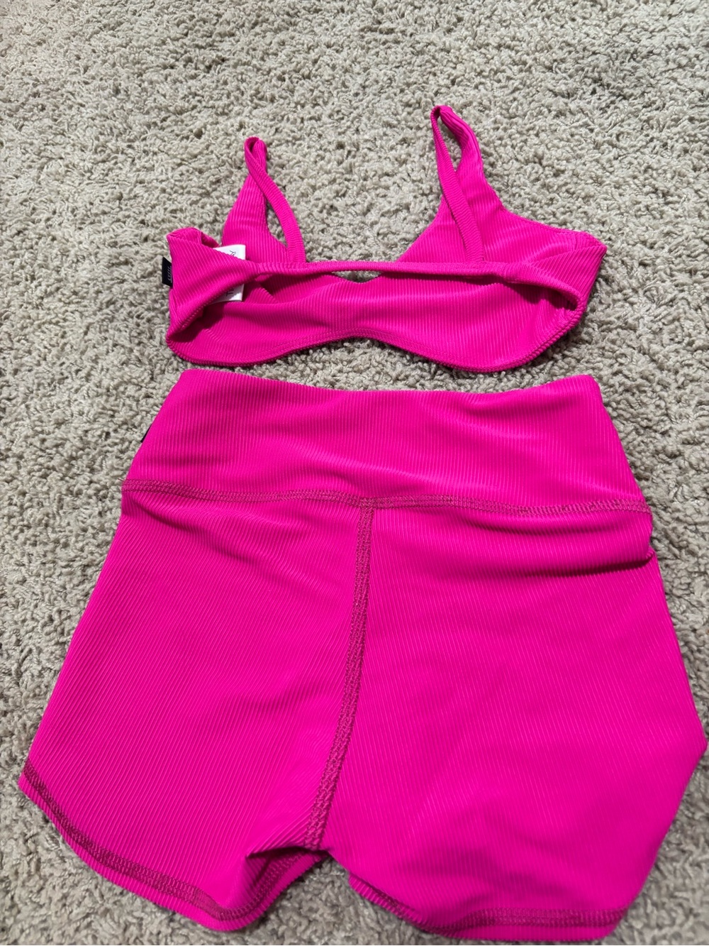 Tiger Friday Hot Pink Ribbed Set - Picture 4 of 6